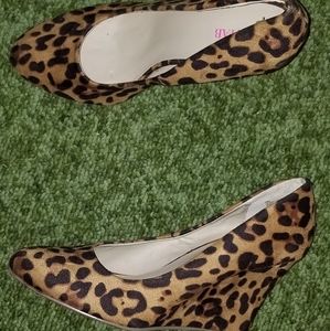Animal print wedges